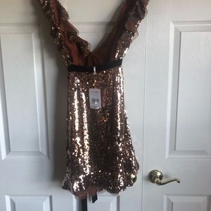 Free People Tribecca Sequined Mini Dress
